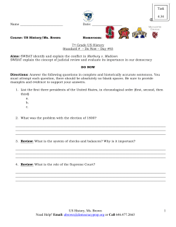 US History, Ms. Brown Need Help? Email