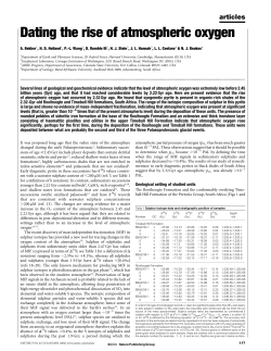 Dating the rise of atmospheric oxygen
