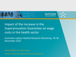 Impact of the increase in the Superannuation Guarantee