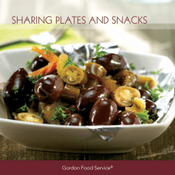 Sharing PlateS and SnackS