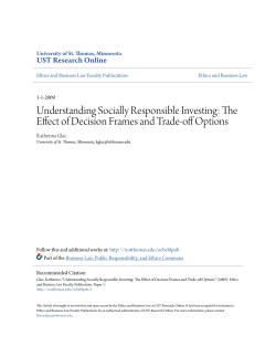 Understanding Socially Responsible Investing