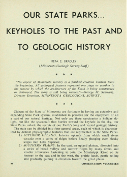 our state parks... keyholes to the past and to geologic