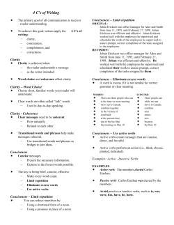 4 C`s of Writing