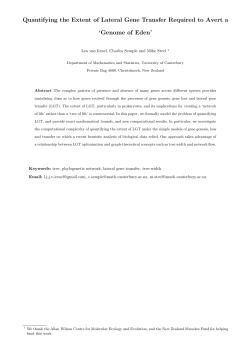 Quantifying the Extent of Lateral Gene Transfer Required to Avert a