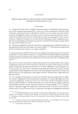 Chapter III SERIOUS BREACHES OF OBLIGATIONS UNDER