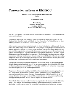 Convocation Address at KKHSOU