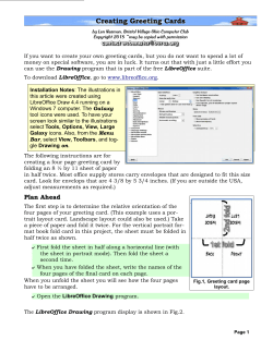 Creating Greeting Cards - Bristol Village Ohio Home Page