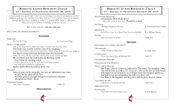 M e m o r i a l U n i t e d M e t h o d i s t C h u r c h I Corinthians 10:13