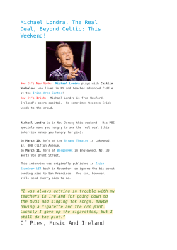 Michael Londra, The Real Deal, Beyond Celtic