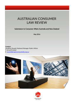 australian consumer law review