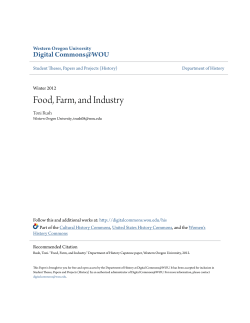 Food, Farm, and Industry - Digital Commons @ WOU