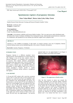 Spontaneous rupture of pregnancy luteoma