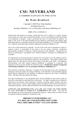 CSI: NEVERLAND - Brooklyn Publishers