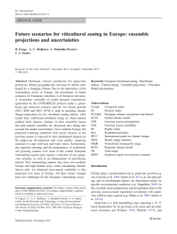 Future scenarios for viticultural zoning in Europe: ensemble