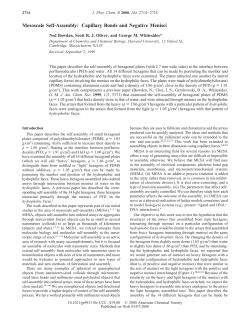 Mesoscale Self-Assembly: Capillary Bonds and Negative Menisci