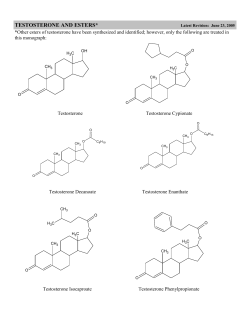 testosterone and esters