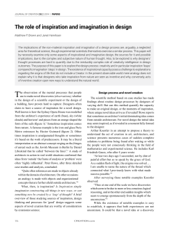 The role of inspiration and imagination in design