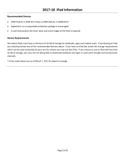 iPad Information - St. Rita of Cascia High School