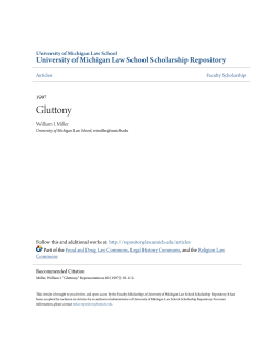 Gluttony - University of Michigan Law School Scholarship Repository