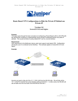 Route Based VPN Configurations to Hide the Private IP