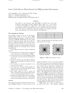 Some Useful Macros Which Extend the LATEX picture Environment