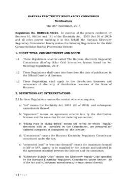 Notification The 25th November, 2014
