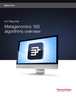 Ion Reporter Metagenomics 16S algorithms overview