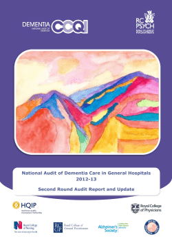 National Audit of Dementia Care in General Hospitals 2012