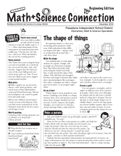 The shape of things - Pearl Hall Elementary