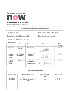 Cost recovery mechanism and itemised costings