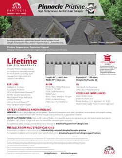 Pinnacle Pristine Data Sheet PDF 879.7kb