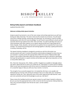 Bishop Kelley Speech and Debate Handbook