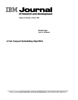 A Fair Carpool Scheduling Algorithm