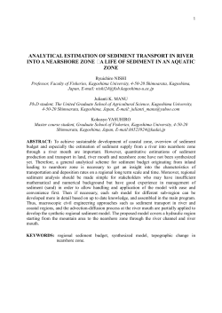 analytical estimation of sediment transport in river into a nearshore