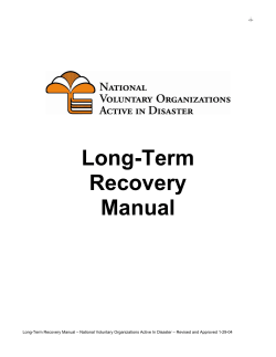 NEW LONG TERM RECOVERY COMMITTEE MANUAL