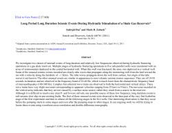 Long Period Long Duration Seismic Events During Hydraulic