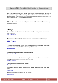 Quotes for use in compositions