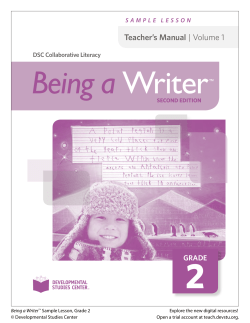 Grade 2 Lesson - Center for the Collaborative Classroom
