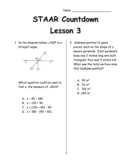 1 1. In the diagram below, &ang;NOP is a straight angle. Which equation