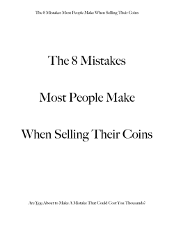 The 8 Mistakes Most People Make When Selling Their Coins
