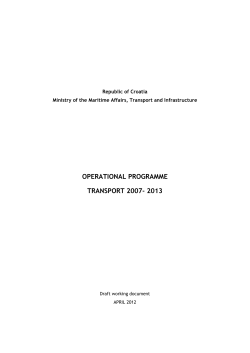 OPERATIONAL PROGRAMME TRANSPORT 2007