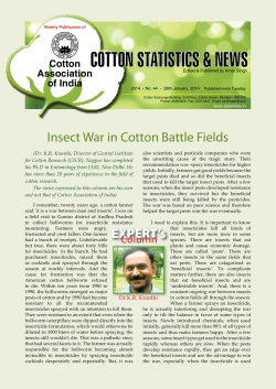 Insect War in Cotton Battle Fields