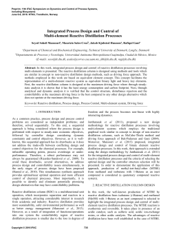 Integrated Process Design and Control of Multi