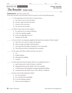The Bracelet Comprehension Test