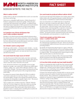 Sodium Nitrite - North American Meat Institute