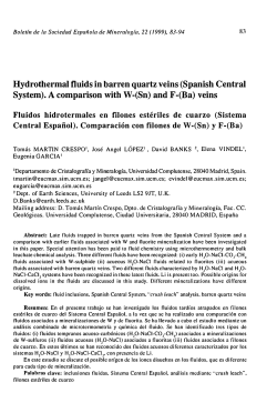 Hydrothermal fluids in barren quartz veins - E