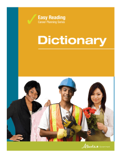 Easy Reading Job Profiles Dictionary - ALIS