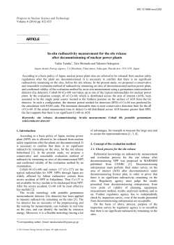 ARTICLE In-situ radioactivity measurement for the site release after