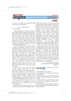 Unifesp - Ingl&ecirc;s