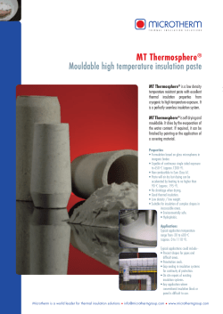 MT Thermosphere&reg; Mouldable high temperature